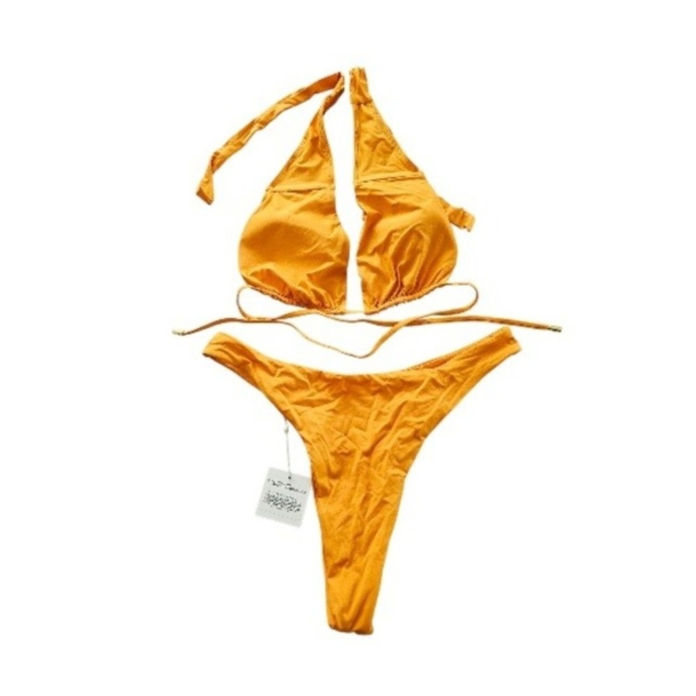 Monday Swimwear NWT Burnt‎ Orange Capri Thong Bikini Set sz L
